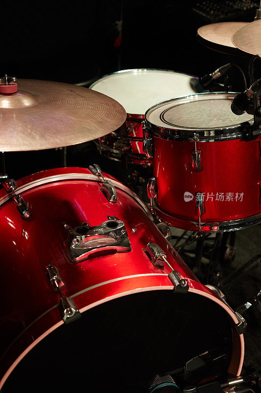 Clean Red Drum Set演唱会的特写